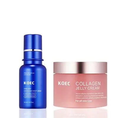 Zero Exosome Spicule Serum (Mild 2000) + Collagen Niacinamide Jelly Cream – Aesthetic Duo for Glass Glow Skin