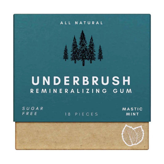 Underbrush Remineralizing Chewing Gum - Nano-Hydroxyapatite Gum for Teeth & Gum Protection