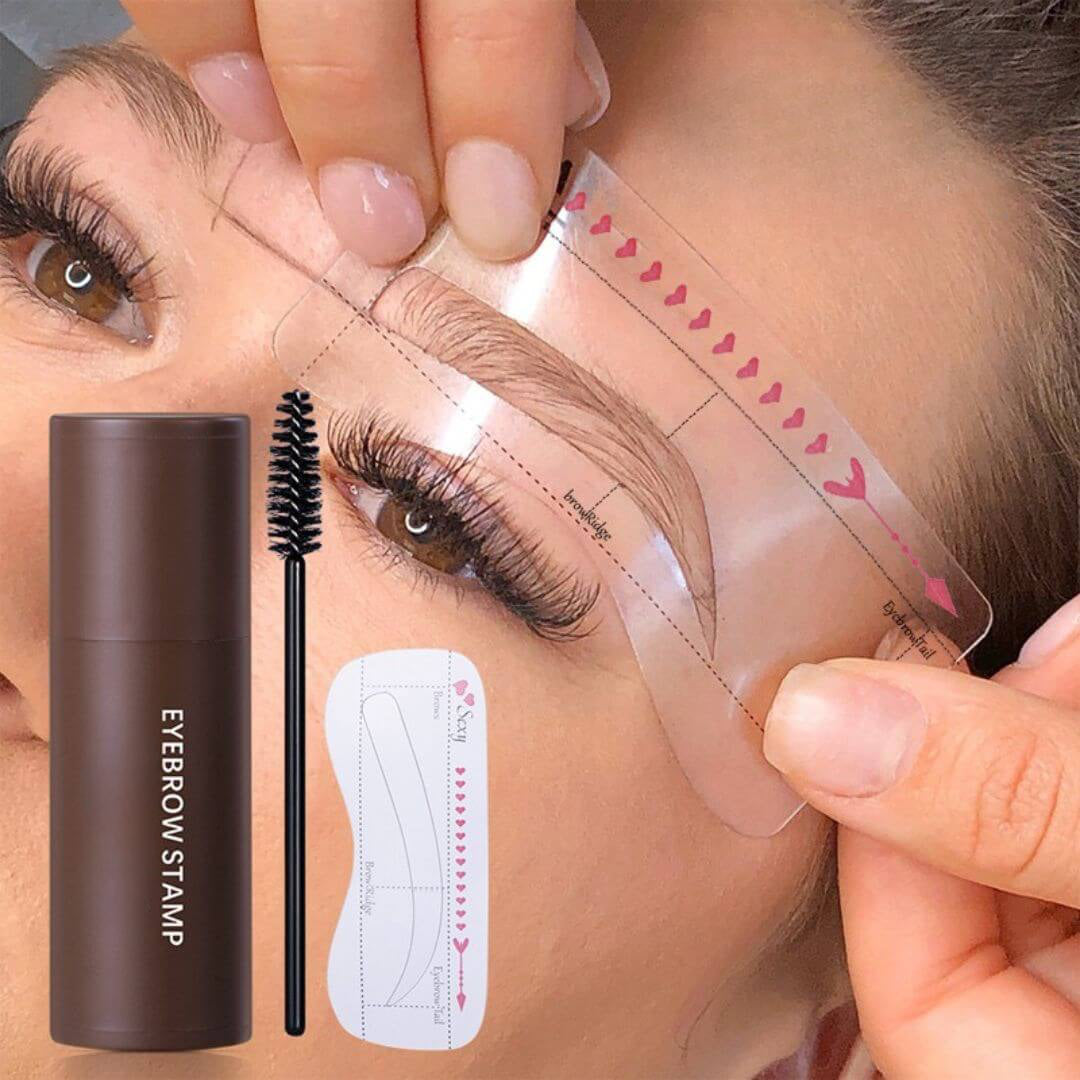 One Step Eyebrow Stamp Shaping Kit - Effortless, Long-Lasting Eyebrow Makeup