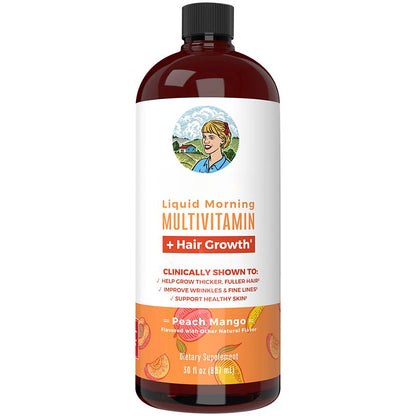 Liquid Morning Multivitamin - Boost Hair Growth, Thicker Hair, & Reduce Wrinkles