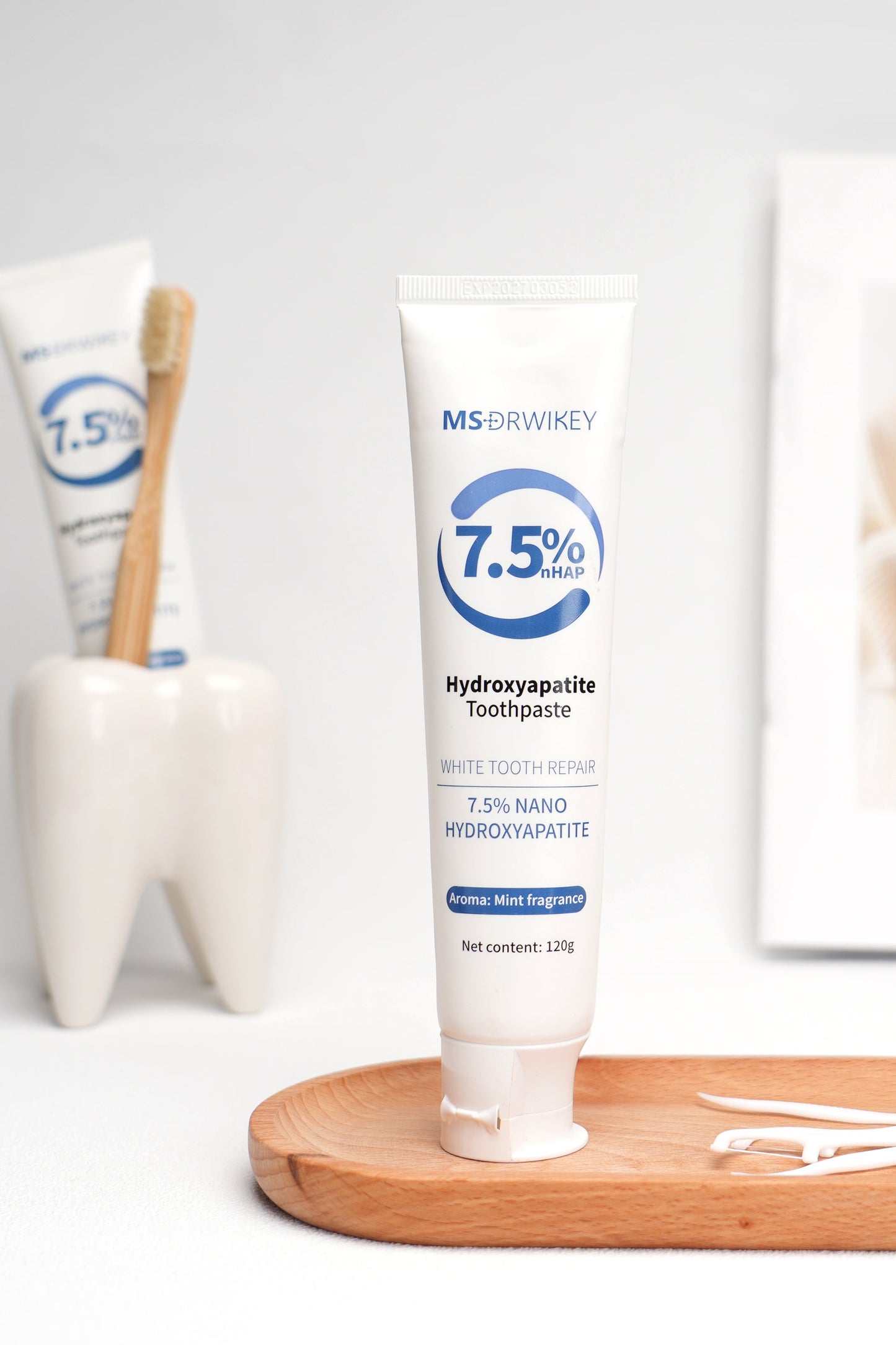 MSDRWIKEY Hydroxyapatite Toothpaste (4.23oz) - Repair and Protect Formula for Stronger, Healthier Teeth