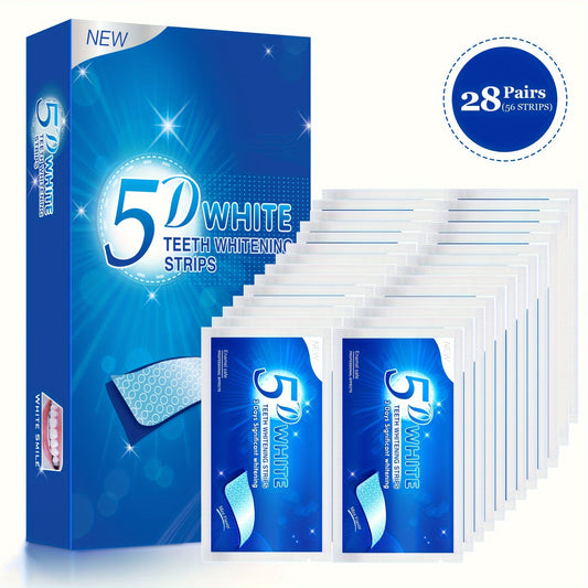 5D Teeth Whitening Strips 56pcs – Safe, Sensitivity-Free Kit for Fast & Effective Tooth Brightening