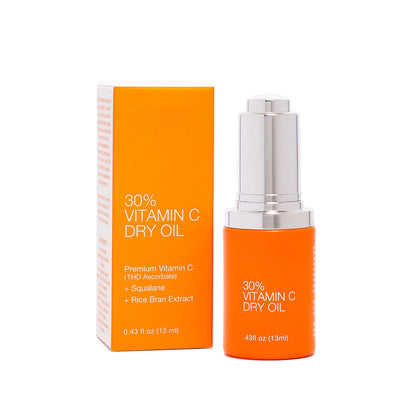 30% Vitamin C Dry Oil - Dark Spot Reducer with Anti-Aging Vitamin C Oil to Improve Fine Lines & Wrinkles with Moisturizing Squalane for Glowing & Youthful-Looking Skin