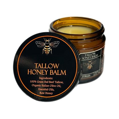 Honey Tallow Balm – Organic Beef Tallow & Raw Honey Moisturizer for Dry Skin