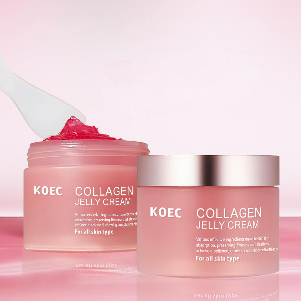 Collagen Niacinamide Jelly Cream – Niacinamide & Freeze-Dried Hydrolyzed Collagen - Boosts skin's barrier hydration and gives 24h Glow & Lifted Look - Korean skincare