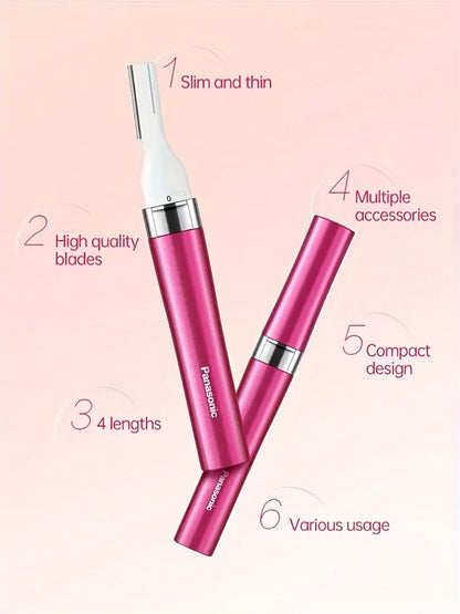 Electric Eyebrow Trimmer – Battery Operated, Stainless Steel Blade