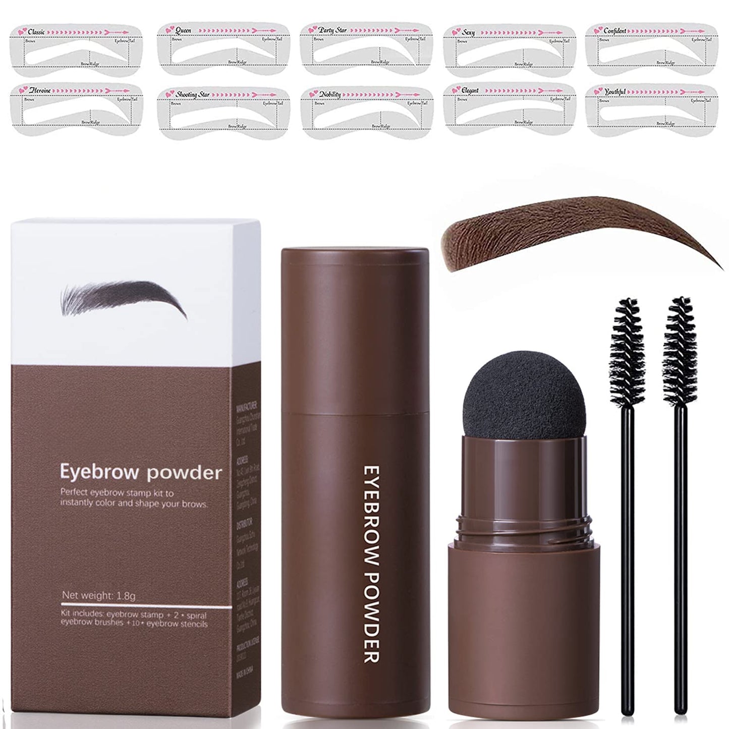 One Step Eyebrow Stamp Shaping Kit - Effortless, Long-Lasting Eyebrow Makeup