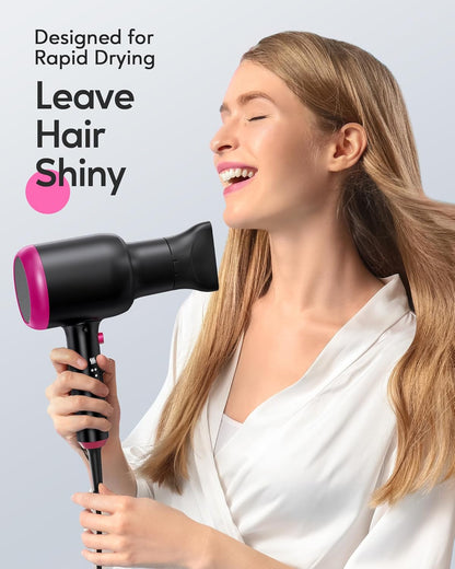 Ionic Hair Dryer with Diffuser - 1875W Professional Blow Dryer with Constant Temperature &amp; Ceramic Technology