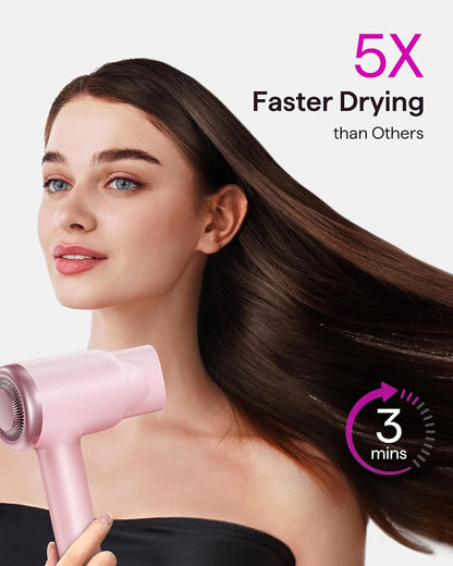 Pro Fast Drying Hair Dryer - 110,000 RPM with Magnetic Attachments for Salon-Quality Results