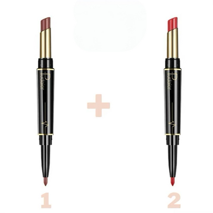 Pudaier 2 in 1 Lipstick + Lip Liner - Perfectly Matched for Flawless Lips