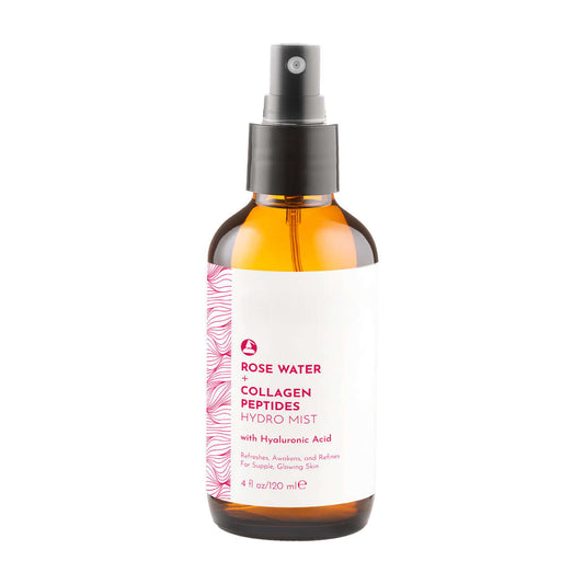 Rose Water Face Toner with Collagen Peptides and Hyaluronic Acid