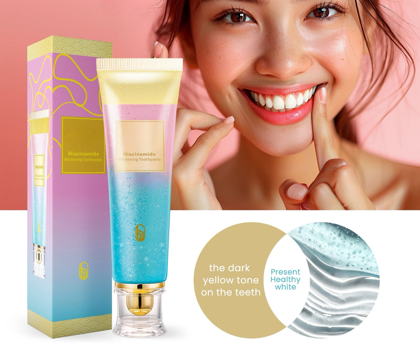 Triple Whitening Niacinamide Whitening Toothpaste – Advanced Whitening for a Brighter Smile