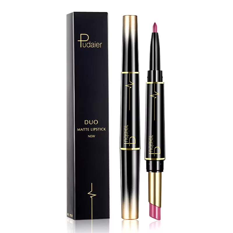 Pudaier 2 in 1 Lipstick + Lip Liner - Perfectly Matched for Flawless Lips