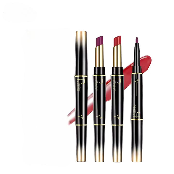 Pudaier 2 in 1 Lipstick + Lip Liner - Perfectly Matched for Flawless Lips