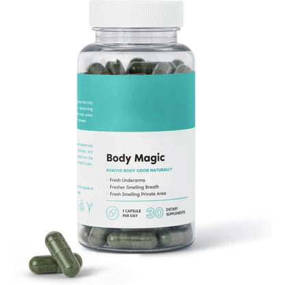 Body Magic Chlorophyll Pill – Natural Solution for Body Odor, Detox & Clear Skin