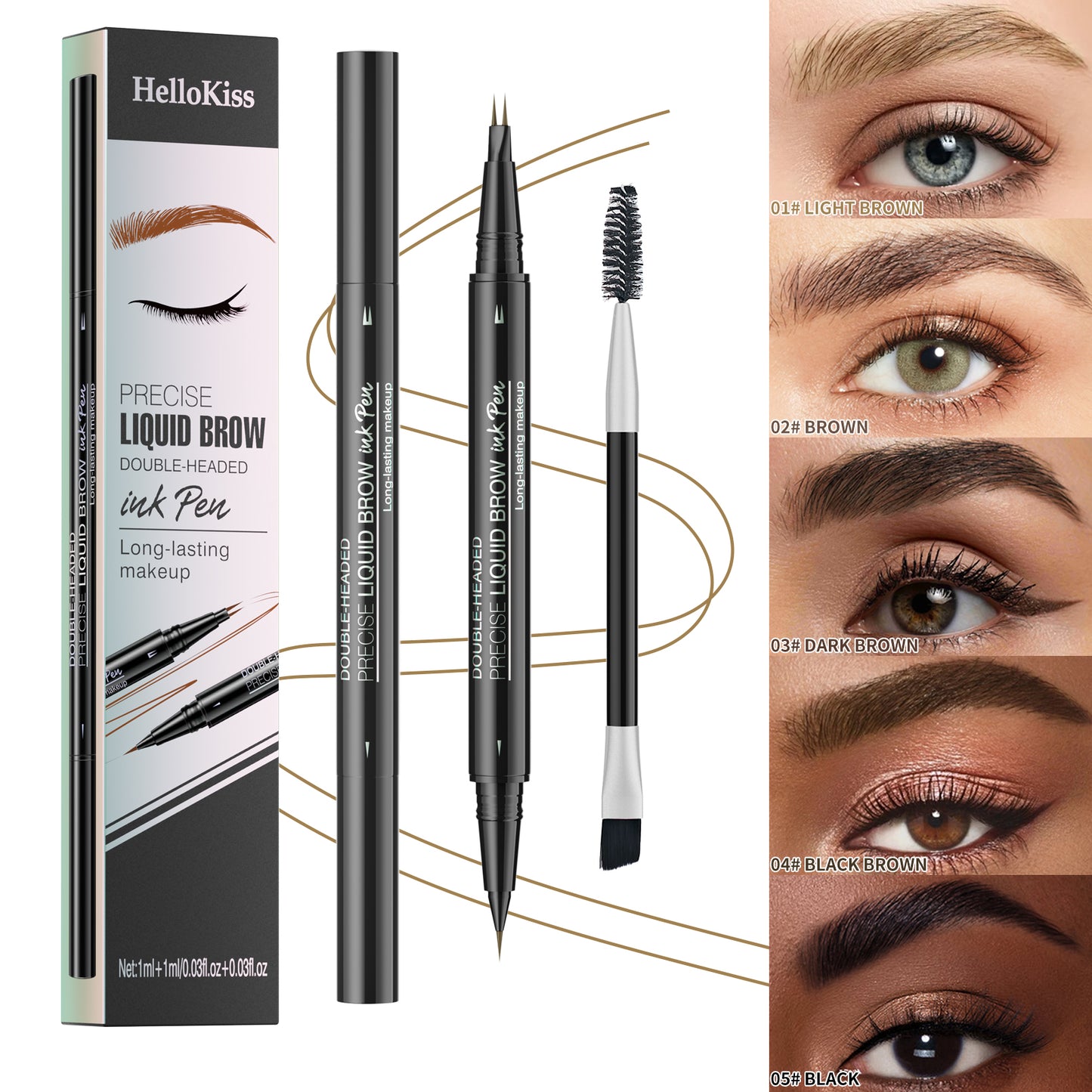 2-in-1 Curved Eyebrow Pen – Shape & Define Your Brows Effortlessly