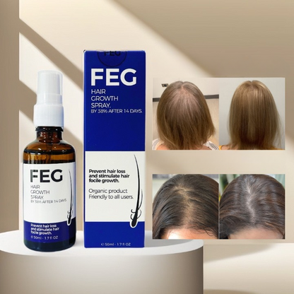 FEG Organic Hair Growth Oil - Anti Hair Loss Treatment for Thicker, Longer Hair (50ml)