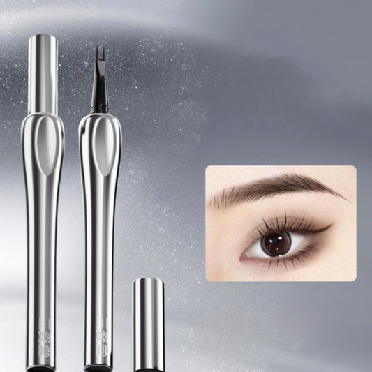 Sanzitang 2 Forks Liquid Eyebrow Pen - Waterproof Beauty Tool for Natural Wild Brows and Eyes