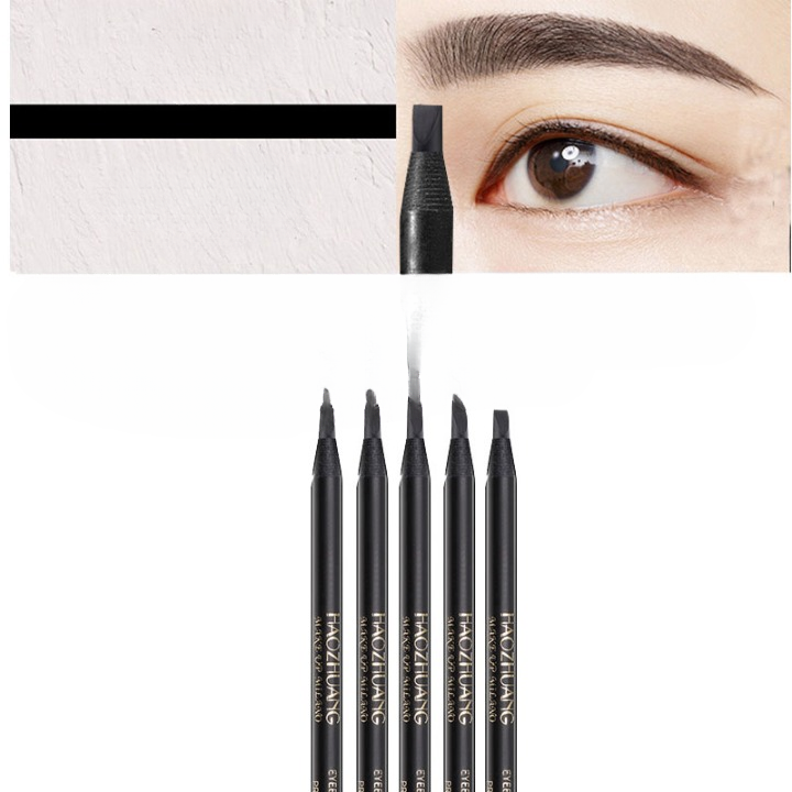 5PCS Haozhuang Eyebrow Pencil Set - Natural Waterproof Long-Lasting Tattoo Brush Cosmetic for Professional Makeup