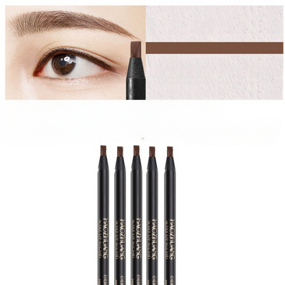 5PCS Haozhuang Eyebrow Pencil Set - Natural Waterproof Long-Lasting Tattoo Brush Cosmetic for Professional Makeup