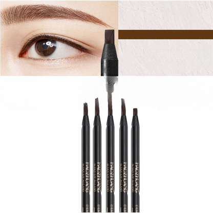 5PCS Haozhuang Eyebrow Pencil Set - Natural Waterproof Long-Lasting Tattoo Brush Cosmetic for Professional Makeup