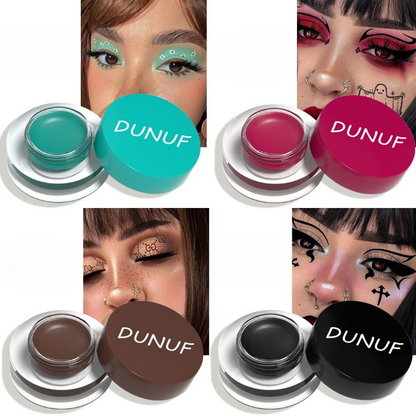 DUNUF 6-Color Eyebrow Pomade Gel Set - Waterproof, Long-Lasting Eyebrow Enhancer with Brush