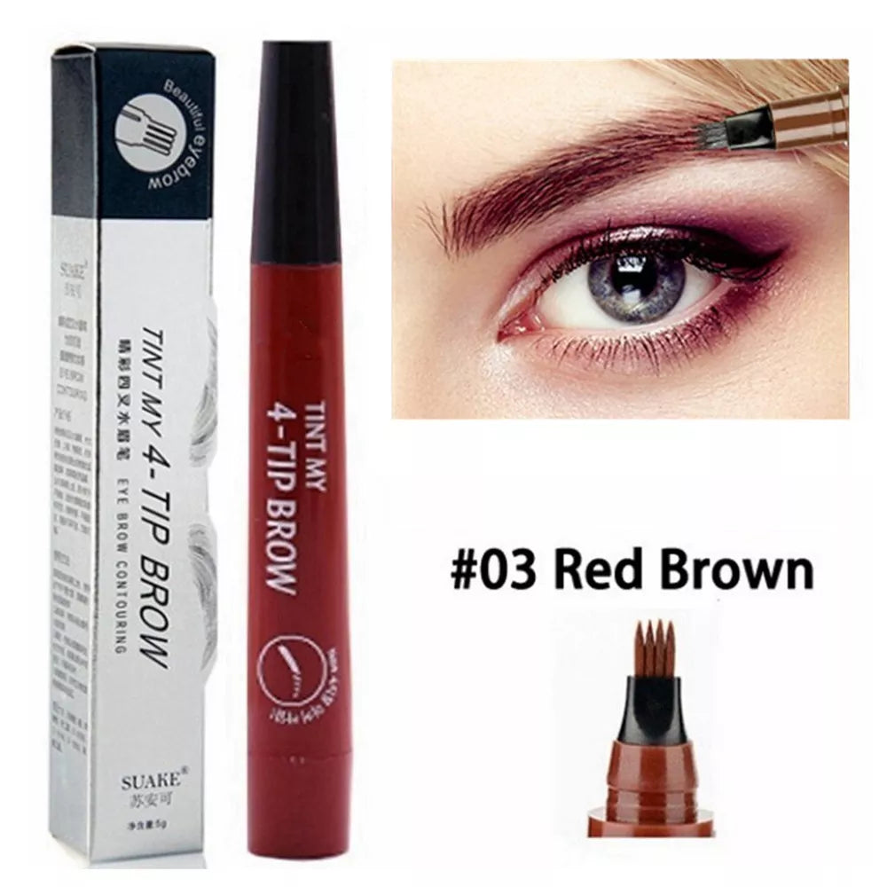 Forever EyeBrown Water-Resistant Microblading Pen - Precision Hair-Like Strokes for Long-Lasting, Smudge-Proof Brows