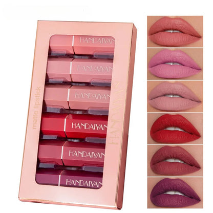 Handaiyan Cream Matte Lip Stick Set - Rich, Velvety Colors for Long-Lasting Wear