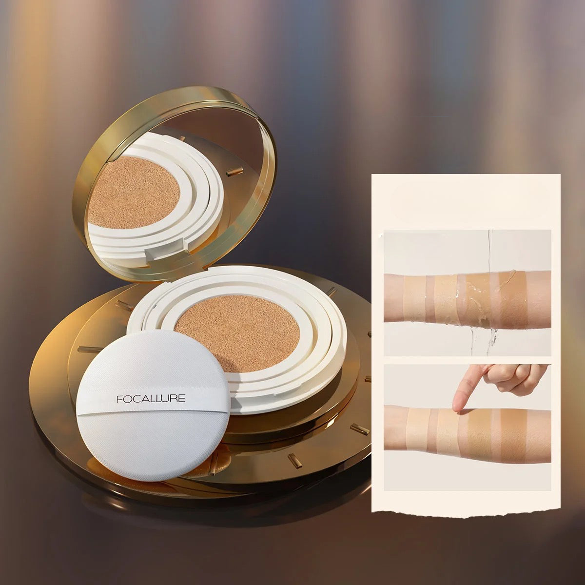 Focallure Poreless Matte Air Cushion Foundation - Flawless, Lightweight Matte Finish