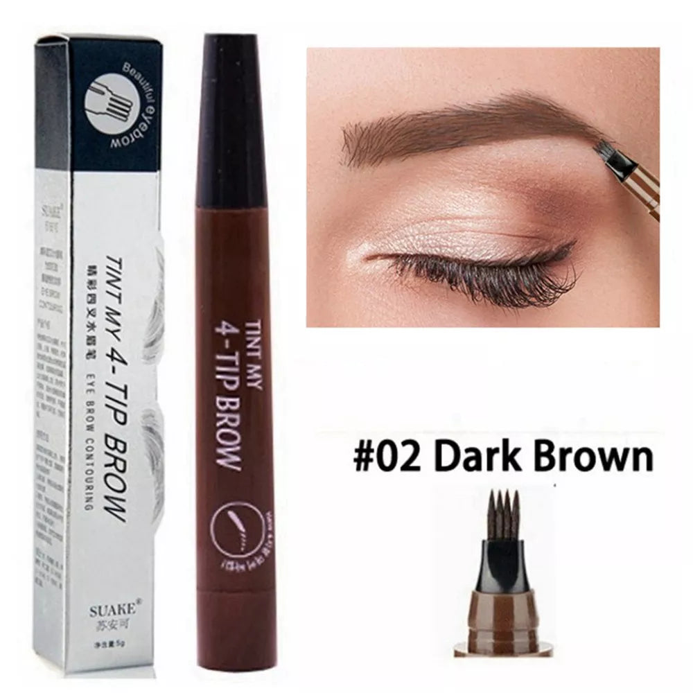 Forever EyeBrown Water-Resistant Microblading Pen - Precision Hair-Like Strokes for Long-Lasting, Smudge-Proof Brows