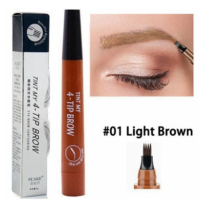 Forever EyeBrown Water-Resistant Microblading Pen - Precision Hair-Like Strokes for Long-Lasting, Smudge-Proof Brows