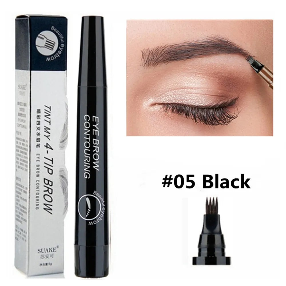 Forever EyeBrown Water-Resistant Microblading Pen - Precision Hair-Like Strokes for Long-Lasting, Smudge-Proof Brows