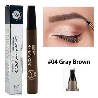 Forever EyeBrown Water-Resistant Microblading Pen - Precision Hair-Like Strokes for Long-Lasting, Smudge-Proof Brows