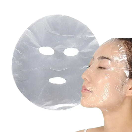 100PCS Disposable Face Mask Wrap – Transparent Film for Beauty Care