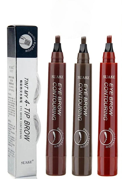 Forever EyeBrown Water-Resistant Microblading Pen - Precision Hair-Like Strokes for Long-Lasting, Smudge-Proof Brows