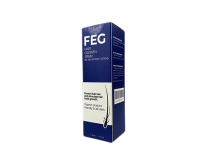 FEG Organic Hair Growth Oil - Anti Hair Loss Treatment for Thicker, Longer Hair (50ml)