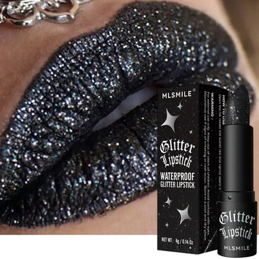 7-Color Glitter Lipstick – Waterproof, Long-Lasting Metallic & Pearlescent Shine