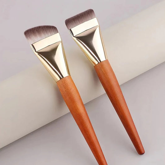 1/2PCS Ultra-Thin Foundation Brush – Soft Hair Flat Contour & Blending Brush for Cream Makeup