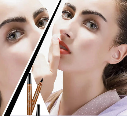 Forever EyeBrown Water-Resistant Microblading Pen - Precision Hair-Like Strokes for Long-Lasting, Smudge-Proof Brows