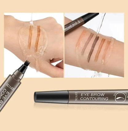 Forever EyeBrown Water-Resistant Microblading Pen - Precision Hair-Like Strokes for Long-Lasting, Smudge-Proof Brows