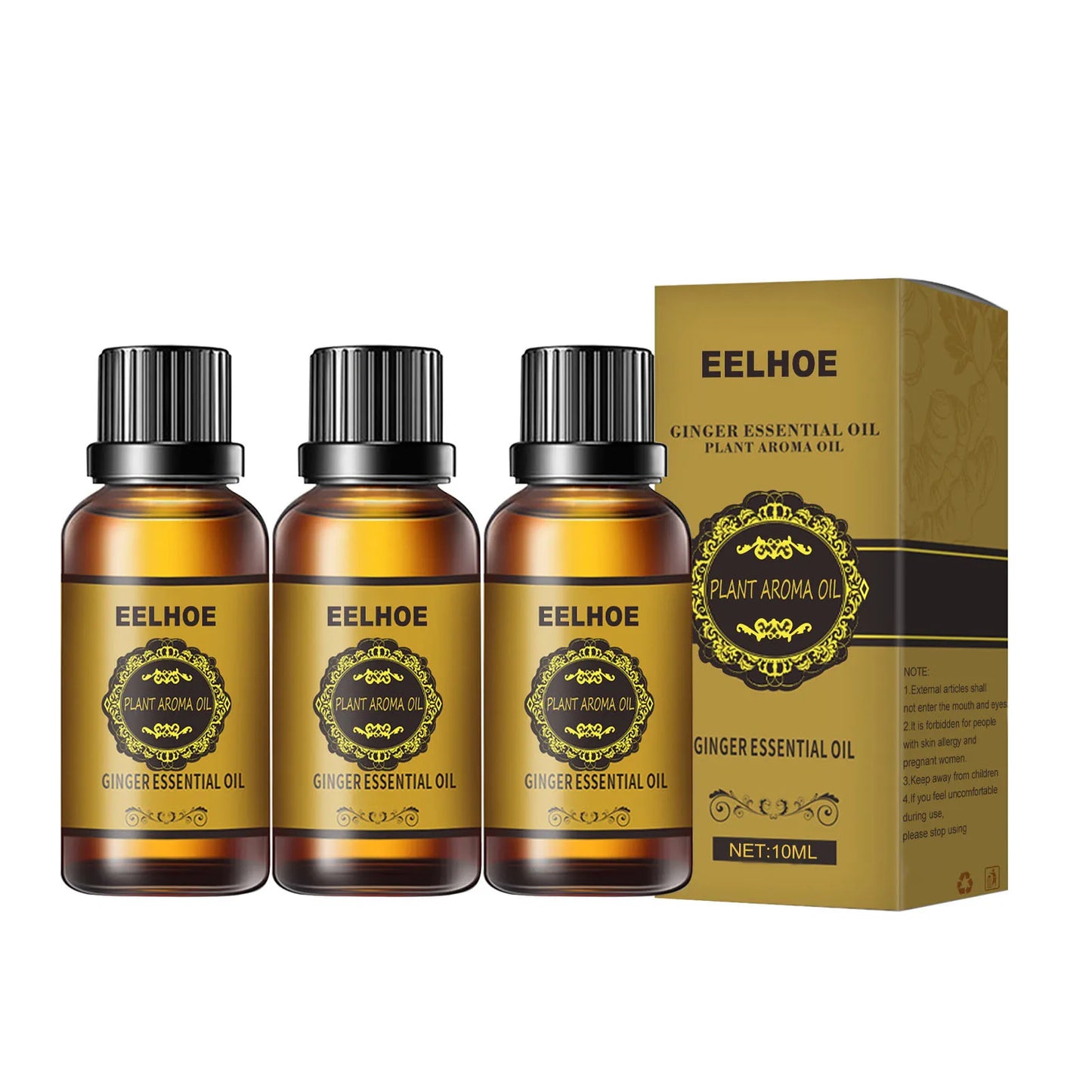 EELHOE Ginger Body Sculpting Oil - Firm, Tone, and Nourish for a Sculpted Look