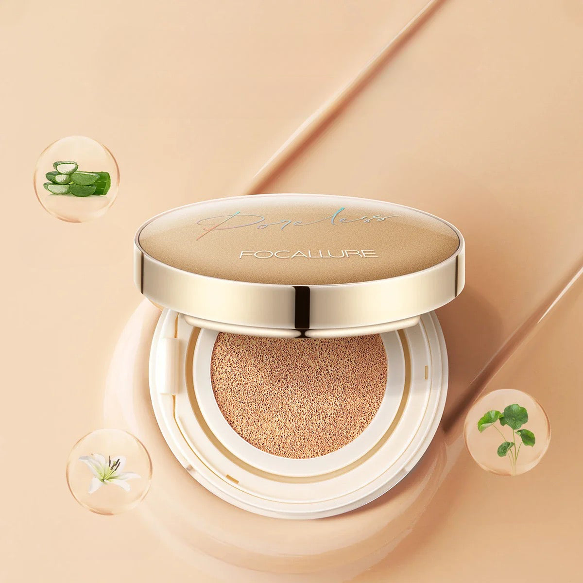 Focallure Poreless Matte Air Cushion Foundation - Flawless, Lightweight Matte Finish