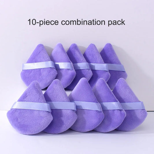 10PCS Triangle Loose Powder Puffs – Makeup Powder Puff for Even Application & Blending