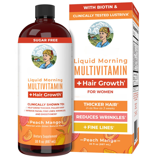 Liquid Morning Multivitamin - Boost Hair Growth, Thicker Hair, & Reduce Wrinkles