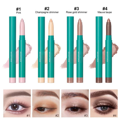 4Pcs Eyeshadow Stick, Eye shadow Brightener Stick Glitter Highlighter Makeup Eye Liner, Shimmer Creamy Long Lasting Eye Makeup (4 colors)