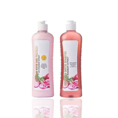 Onion, Rosemary, and Biotin Set: Strengthening Shampoo and Hair Treatment (248ml)